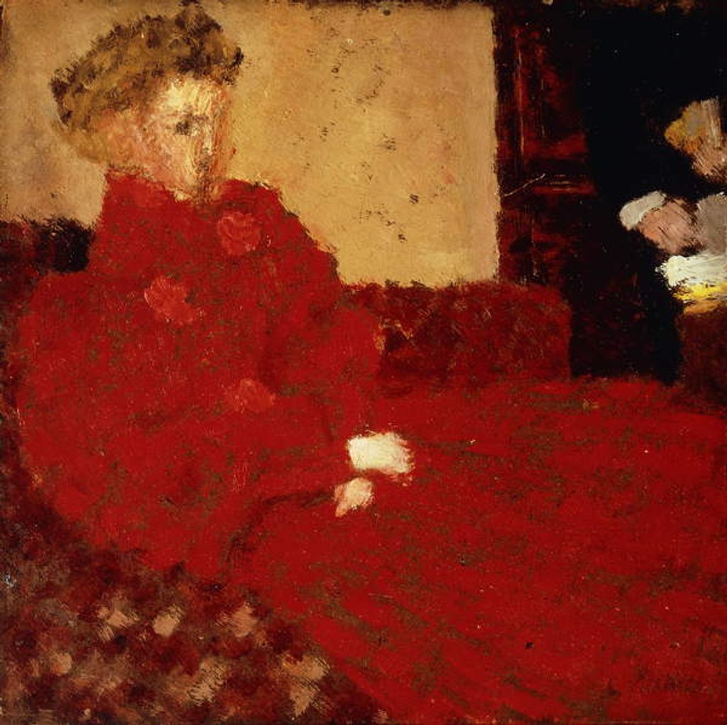 Detail of Woman in Red, Sitting; Femme en Rouge Assise, c.1892 by Edouard Vuillard