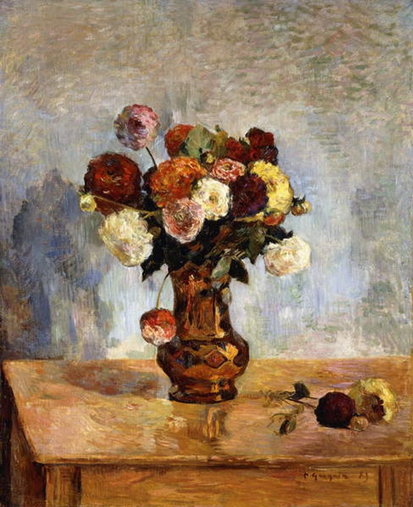 Detail of Les Dahlias, 1885 by Paul Gauguin