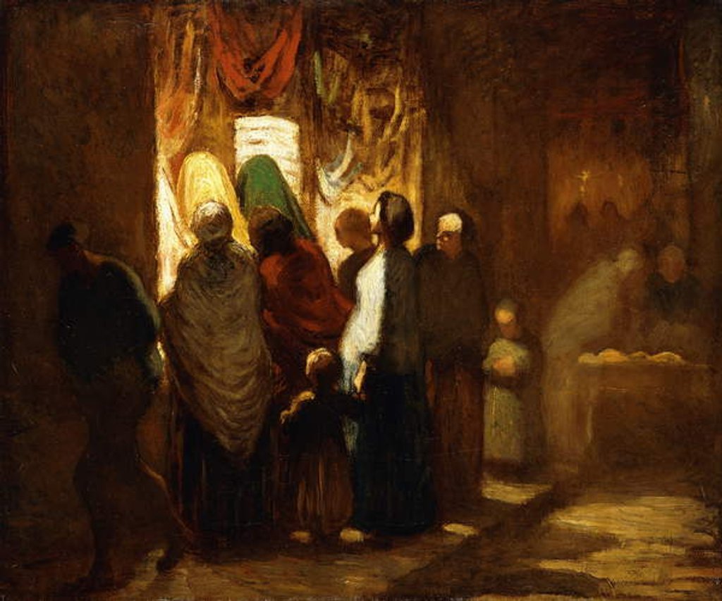 Detail of Window Shopping by Honore Daumier