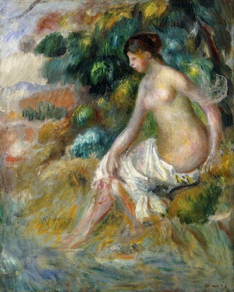 Detail of Nude in a Forest; Nu dans la Verdure, 1887 by Pierre Auguste Renoir