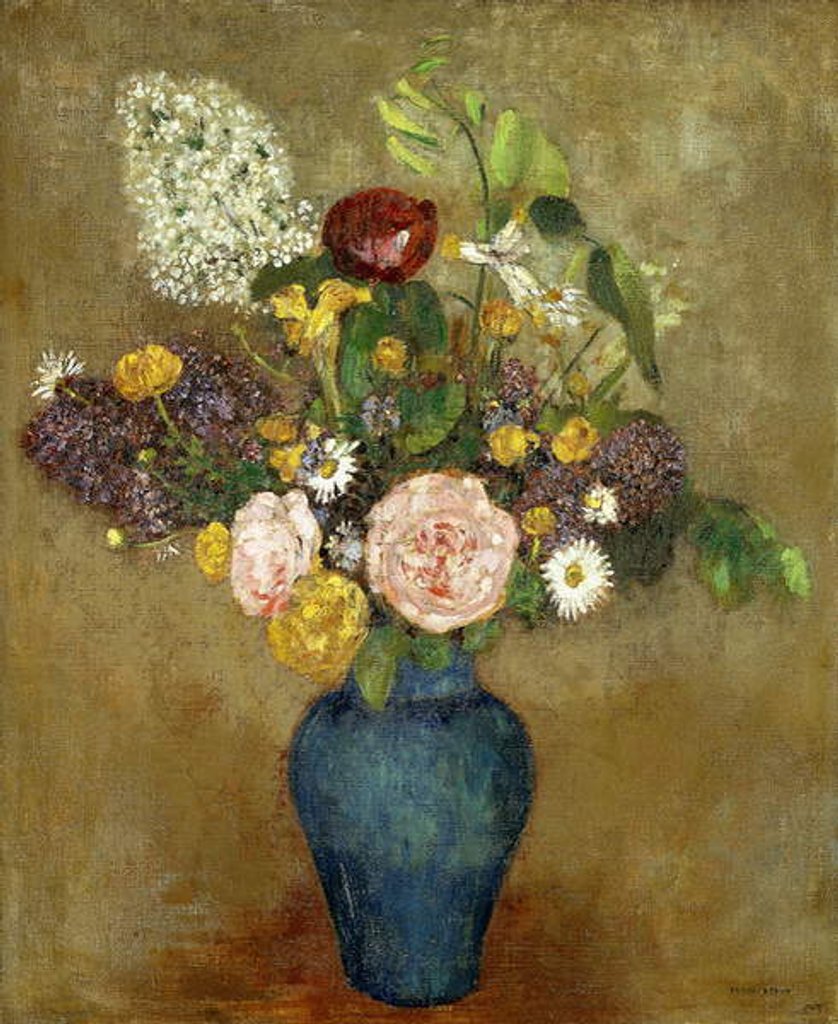 Detail of Vase of Flowers; Vase de Fleurs, by Odilon Redon