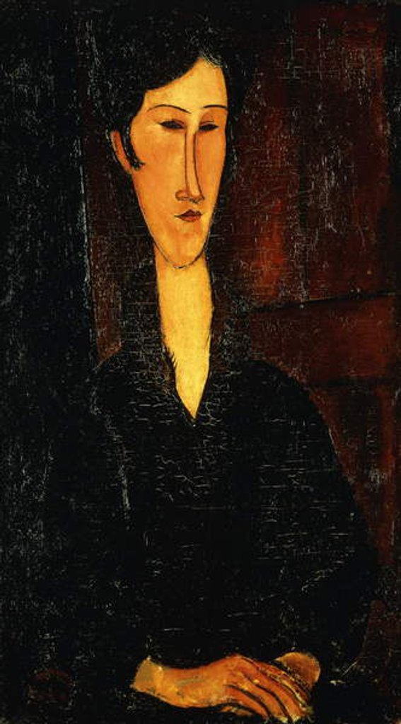 Detail of Portrait of Madam Zborowska; Ritratto di Mne Zborowska, 1917 by Amedeo Modigliani