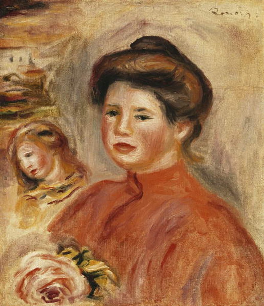 Detail of Portrait of Gabrielle by Pierre Auguste Renoir