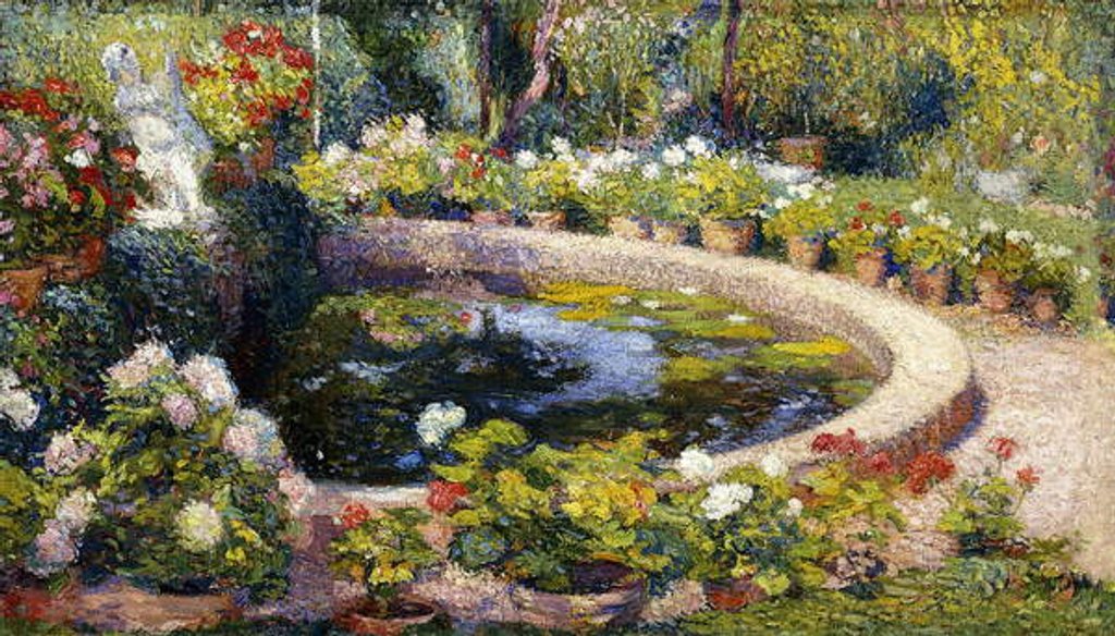 Detail of The Pond in Marquayrol by Henri Jean Guillaume Martin