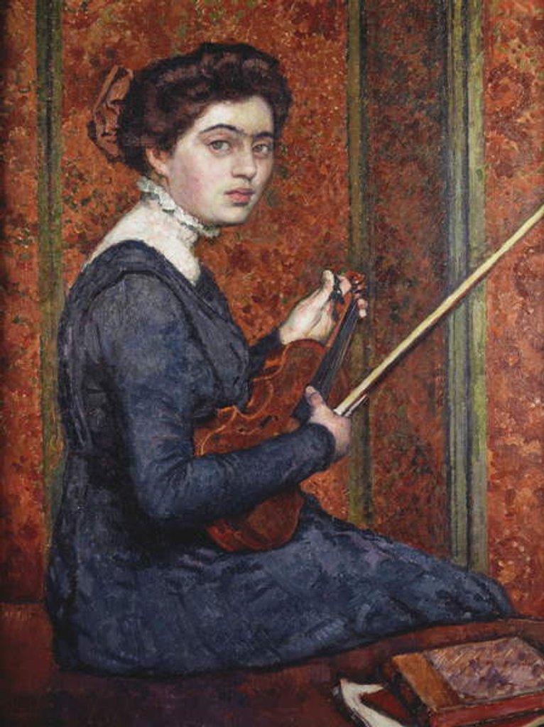 Detail of Woman with Violin; Femme au Violin, 1910 by Theo van Rysselberghe