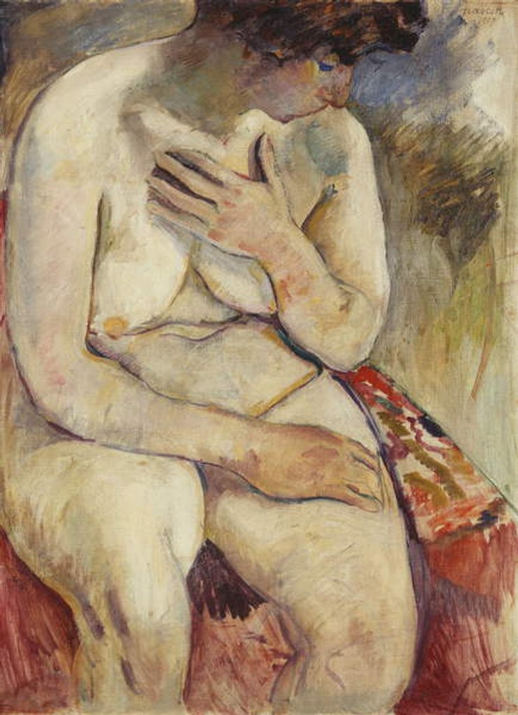 Detail of Nude Sitting; Nu Assis, 1907 by Jules Pascin