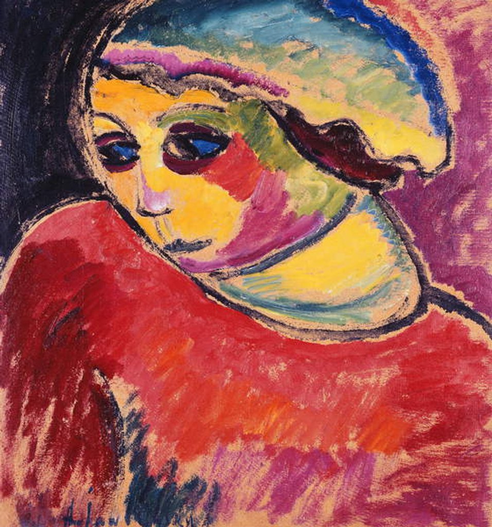 Detail of Green Bonnet by Alexej von Jawlensky