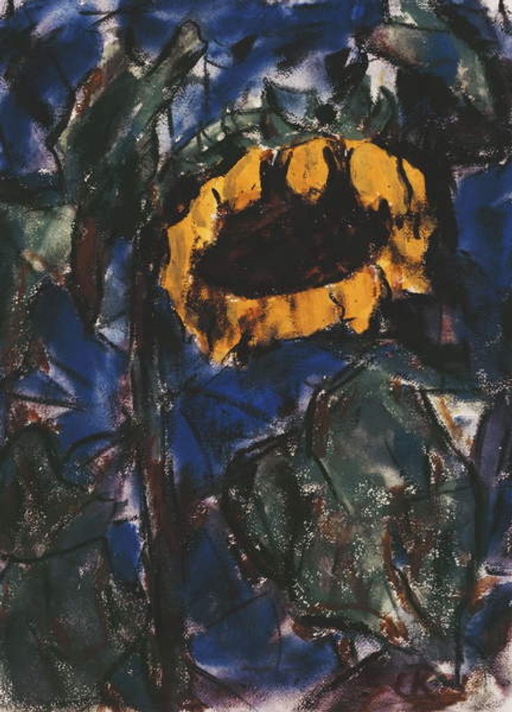 Detail of Sunflower; Sonnenblume by Christian Rohlfs