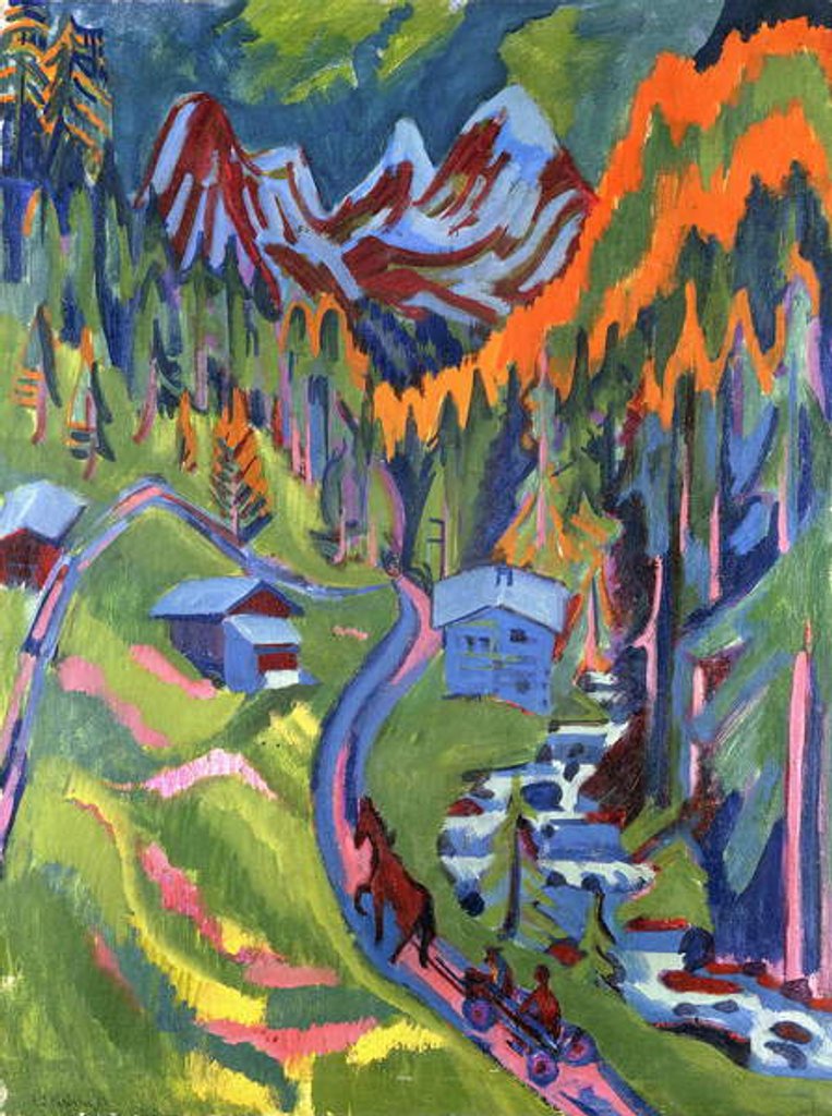 Detail of Sertig Path in Summer; Sertigweg im Sommer, 1923 by Ernst Ludwig Kirchner