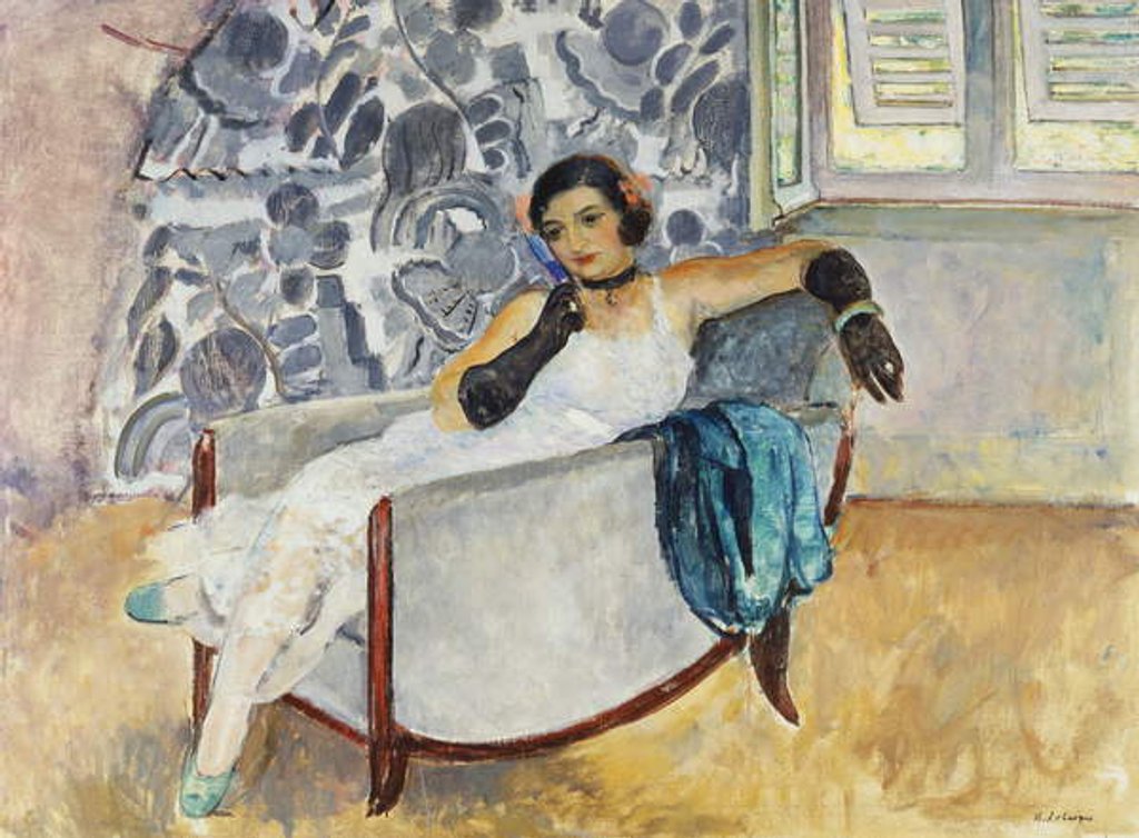 Detail of Woman with Black Gloves by Henri Lebasque