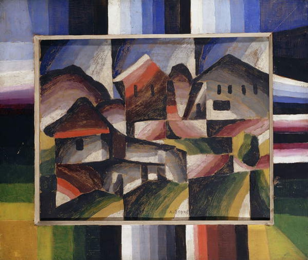 Detail of House in the Landscape; Hauser in Landschaft, c.1920 by Arthur Segal