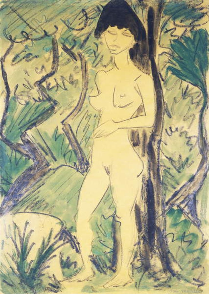 Detail of Nude in the Forest by Otto Muller or Mueller