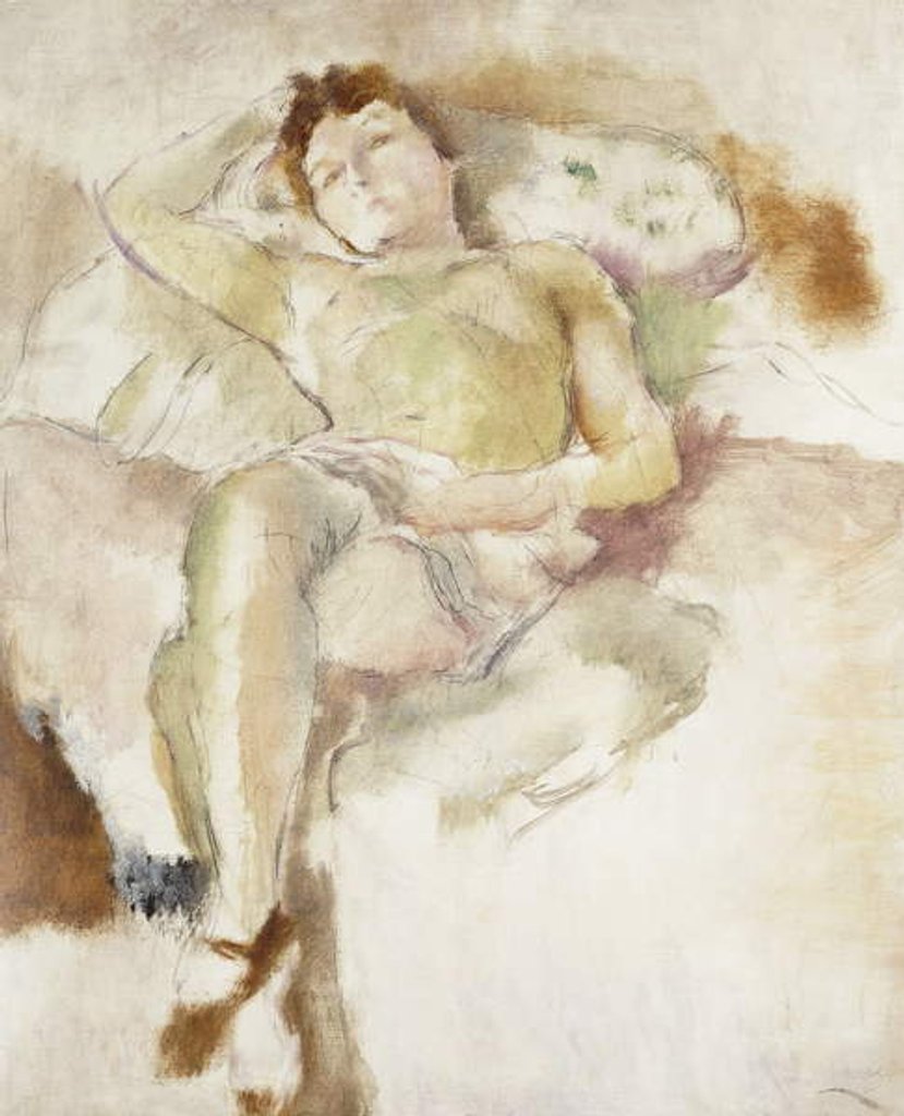 Detail of Bobette Lying Down; Bobette Allongee, 1927 by Jules Pascin