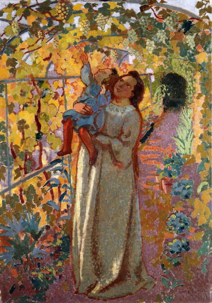 Detail of Mother and Child under the Vine; Mere et Enfant sous la Vigne by Maurice Denis