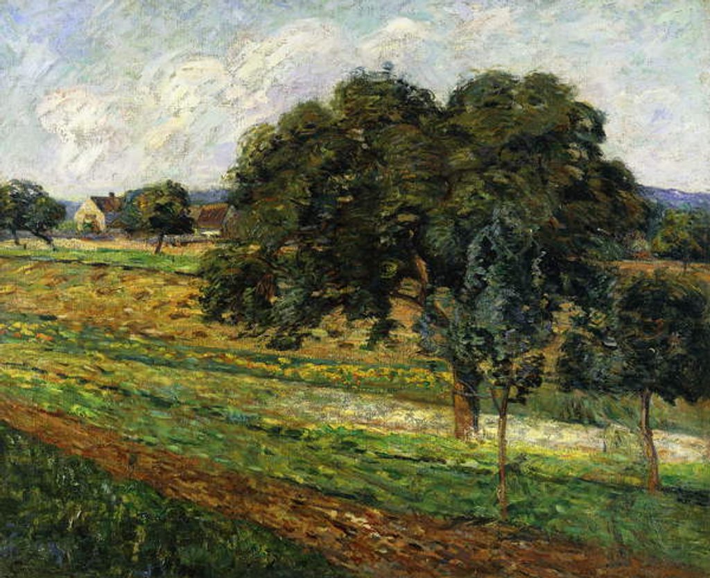 Detail of Trees and Flowers, Damiette Countryside; Arbres et Fleurs, Paysage a Damiette, c.1885 by Jean Baptiste Armand Guillaumin