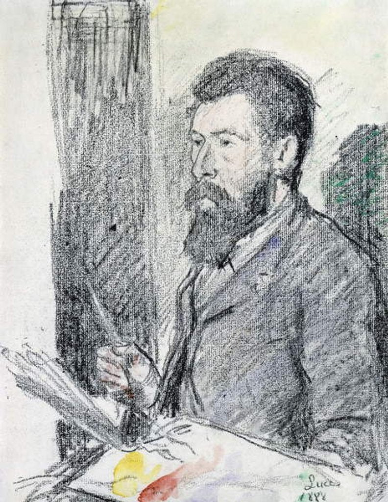 Detail of Portrait of Georges Seurat, 1888 by Maximilien Luce