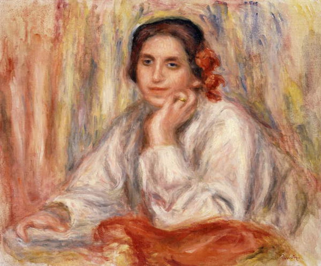 Detail of Portrait de Vera Sergine Renoir, 1914 by Pierre Auguste Renoir