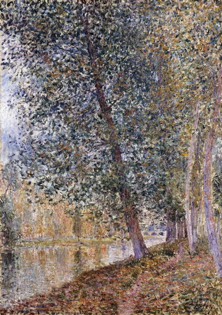 Detail of Autumn, the Banks of the Loing by Alfred Sisley