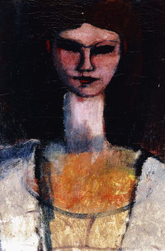 Detail of Bust of a Young Woman; Buste de Jeune Femme, c.1910-11 by Amedeo Modigliani