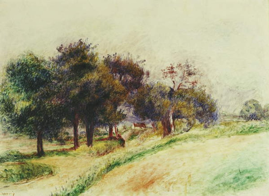 Detail of Landscape; Paysage, by Pierre Auguste Renoir