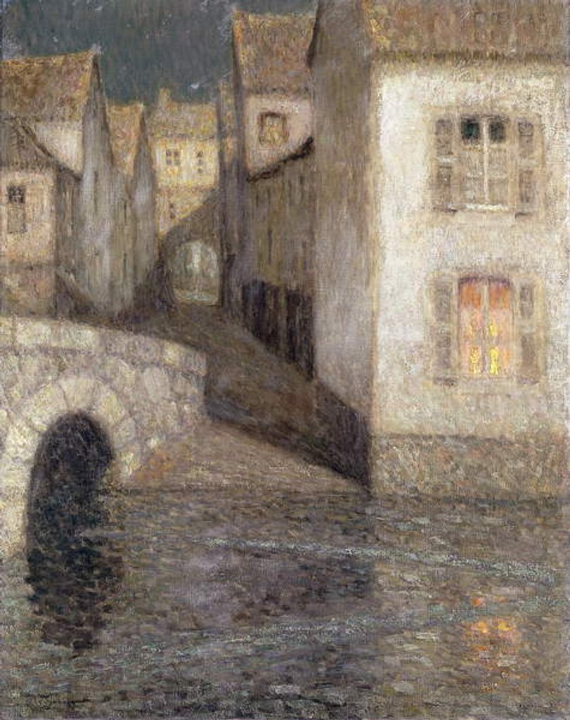 Detail of The House by the River, Chartres by Henri Eugene Augustin Le Sidaner