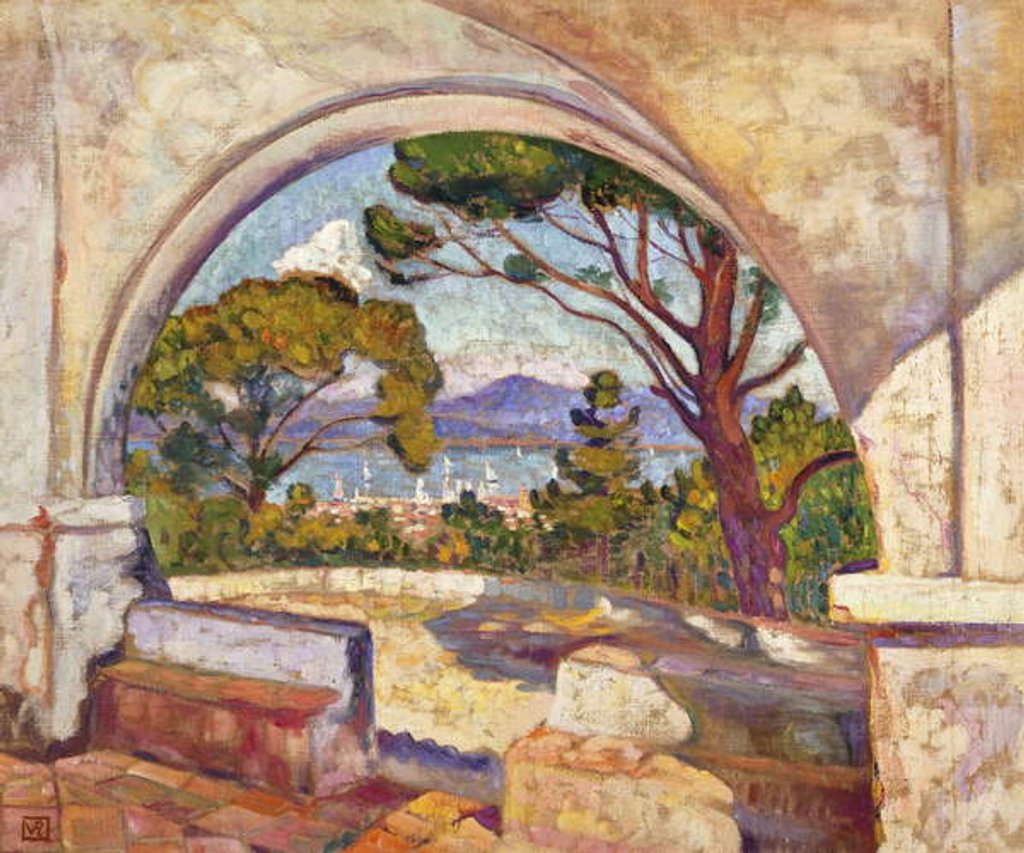 Detail of Saint Tropez, Vue de la Chapelle St, c.1920 by Theo van Rysselberghe