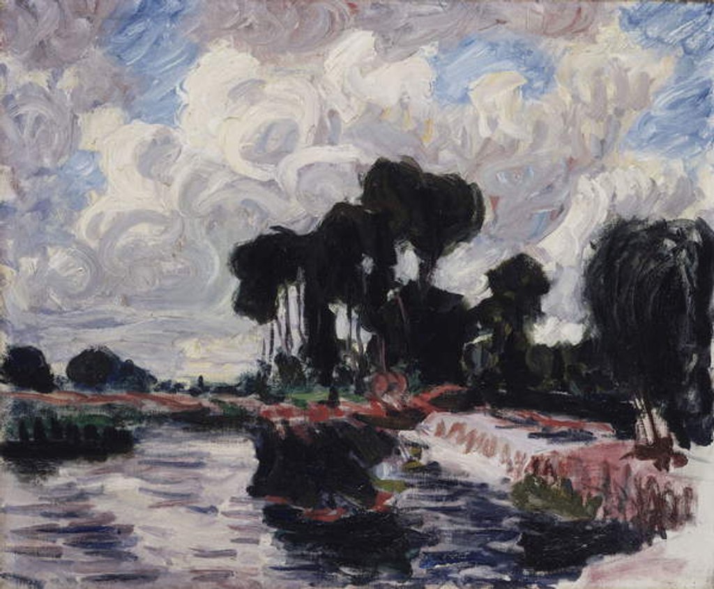 Detail of The Montigny Dam; Le Barrage a Montigny, 1902 by Roderic O'Conor