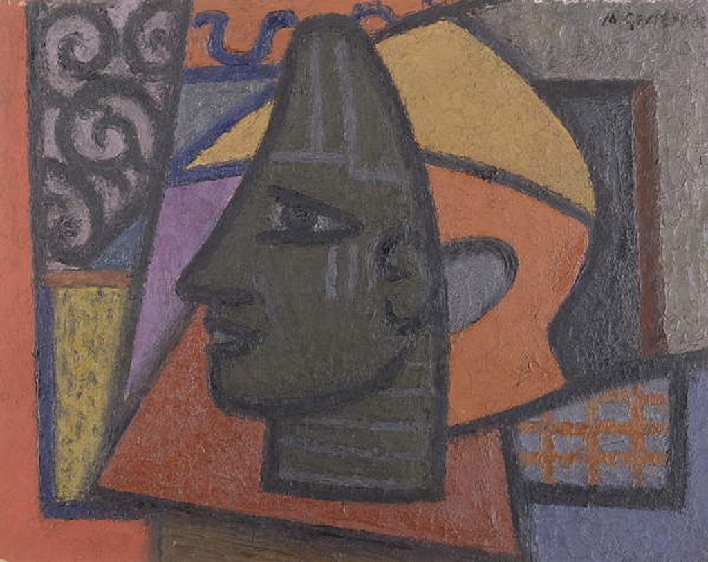 Detail of Design with Benin Head by Mark Gertler