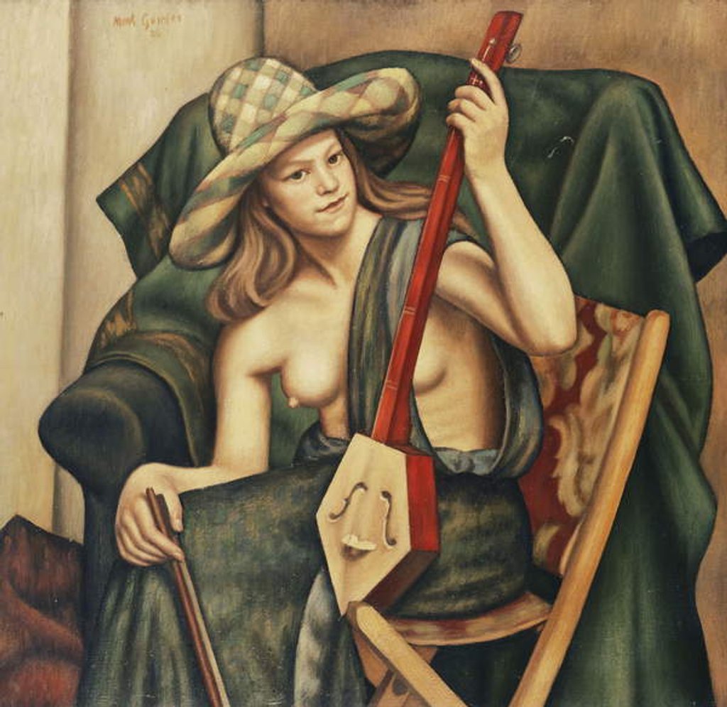 Detail of The Japanese Violin, 1926 by Mark Gertler
