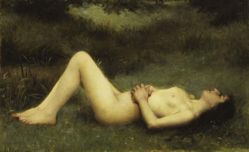 Detail of Reclining Nude by Louis Courtat