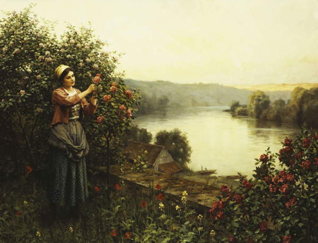 Detail of Summer Blossoms by Daniel Ridgway Knight