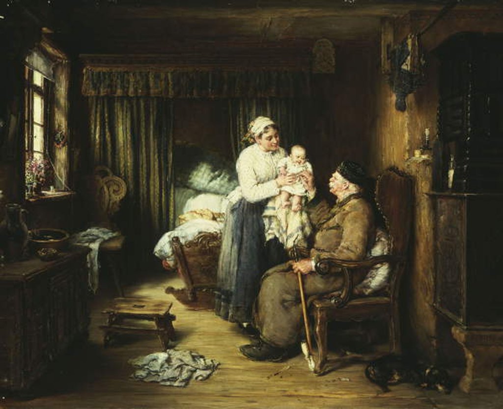 Detail of Grandfather's Visit, 1889 by Otto Piltz
