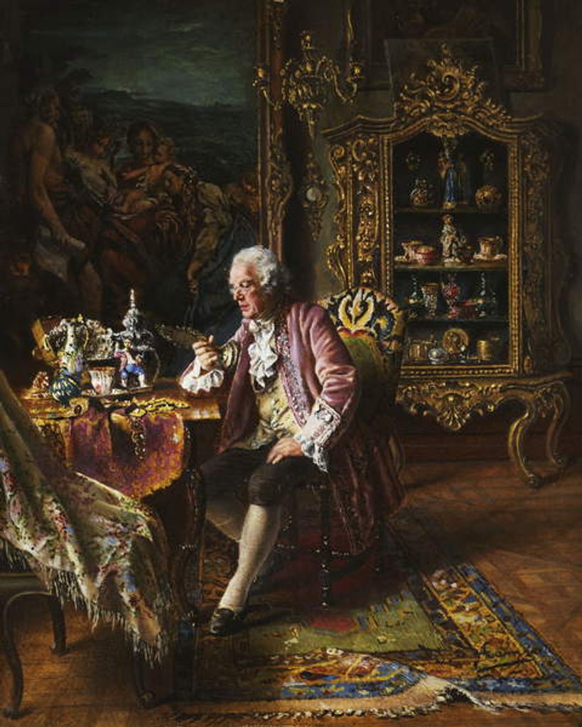 Detail of The Art Collector, by Johann Hamza