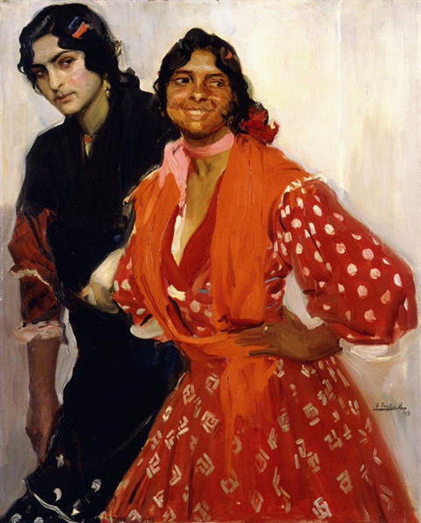 Detail of Two Gypsys; Dos Gitanas, 1913 by Joaquin Sorolla y Bastida