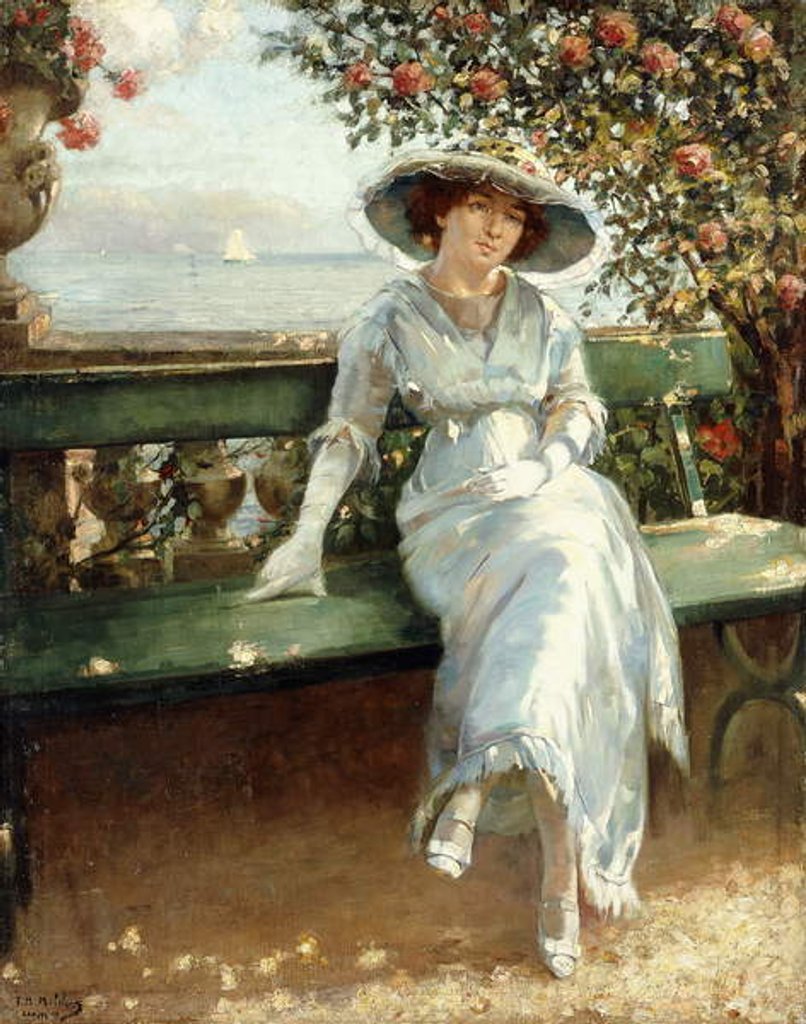 Detail of Afternoon by the Sea, Cannes by Franz M. Melchers