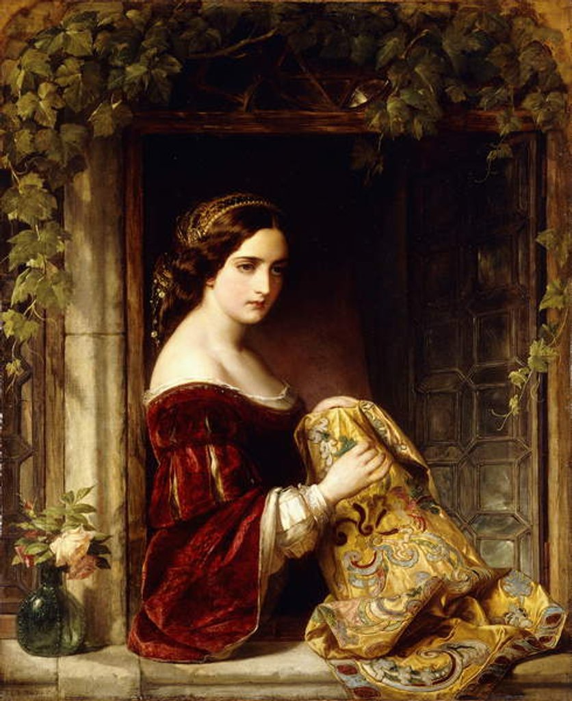 Detail of Waiting, 1860 by Thomas-Francis Dicksee