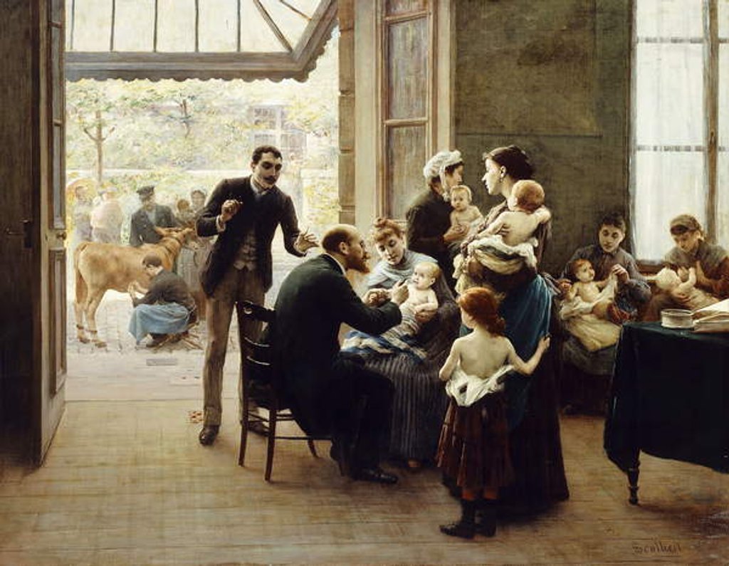 Detail of Homage to Louis Pasteur; Hommage a Louis Pasteur by Jules Scalbert