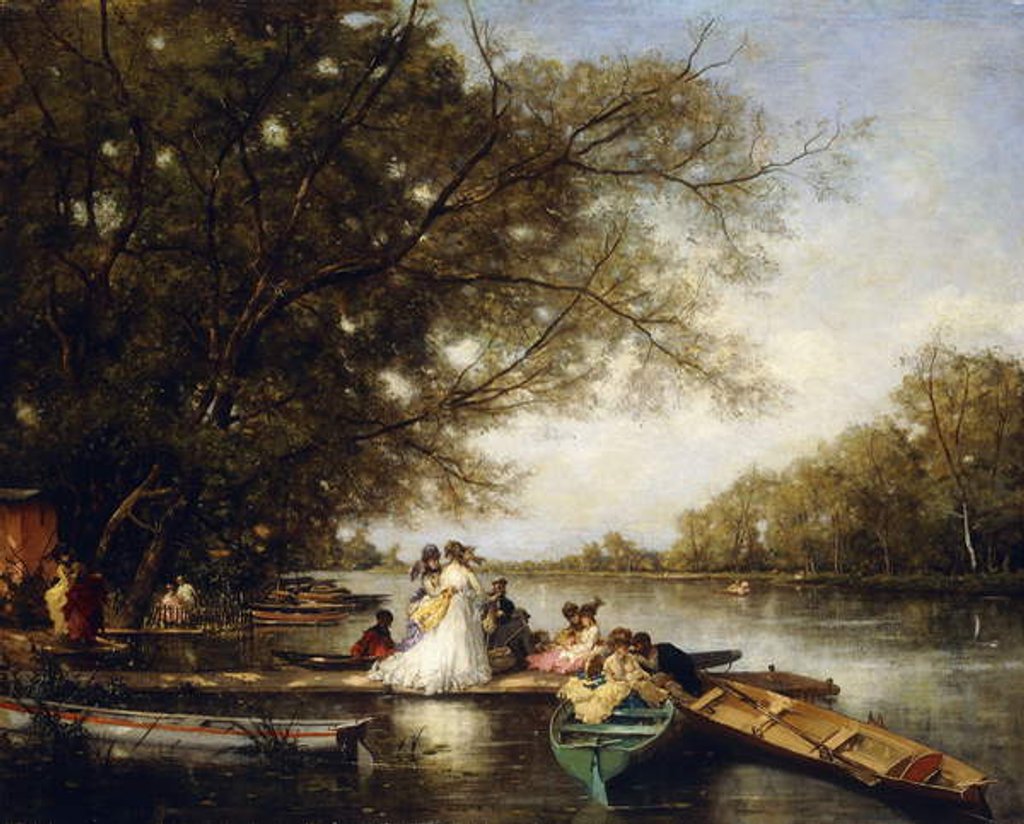 Detail of Boating Party on the Thames, by Ferdinand Heilbuth