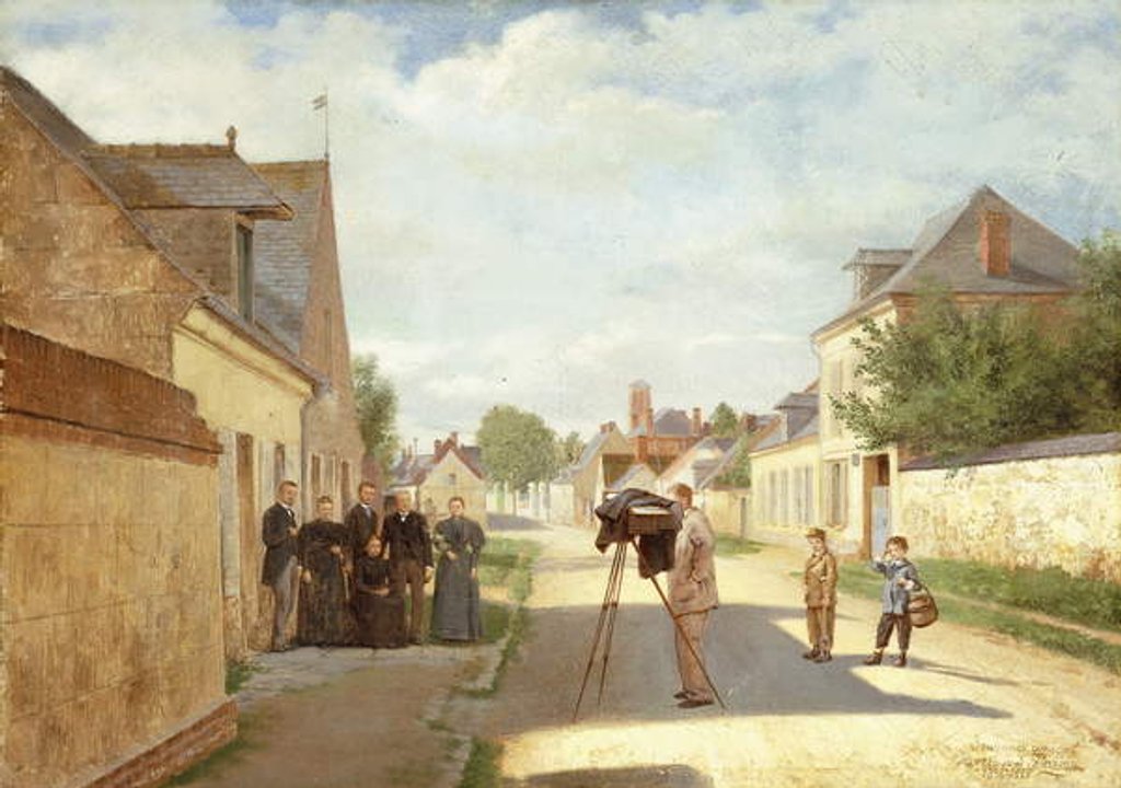 Detail of Taking the Family Portrait by Bertrand Perrony