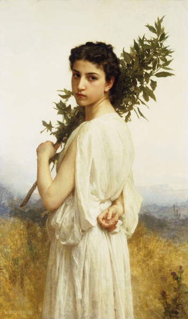 Detail of A Nymph Holding a Laurel Branch, 1900 by William-Adolphe Bouguereau
