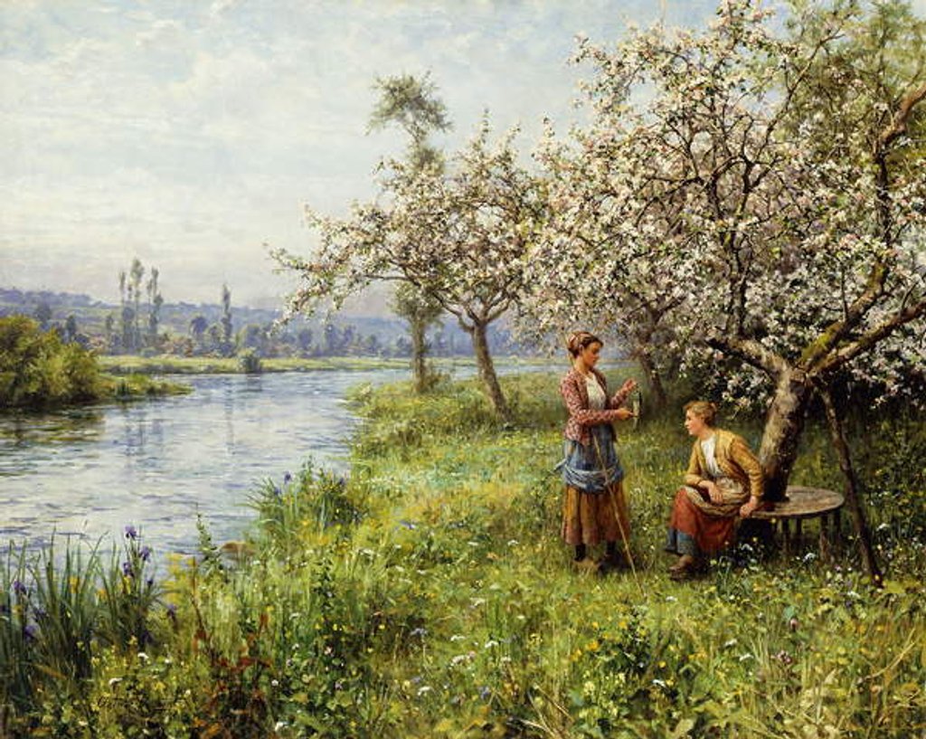 Detail of Country Women after Fishing on a Summer's Day by Louis Aston & Knight Daniel Ridgway (1839-1924) Knight