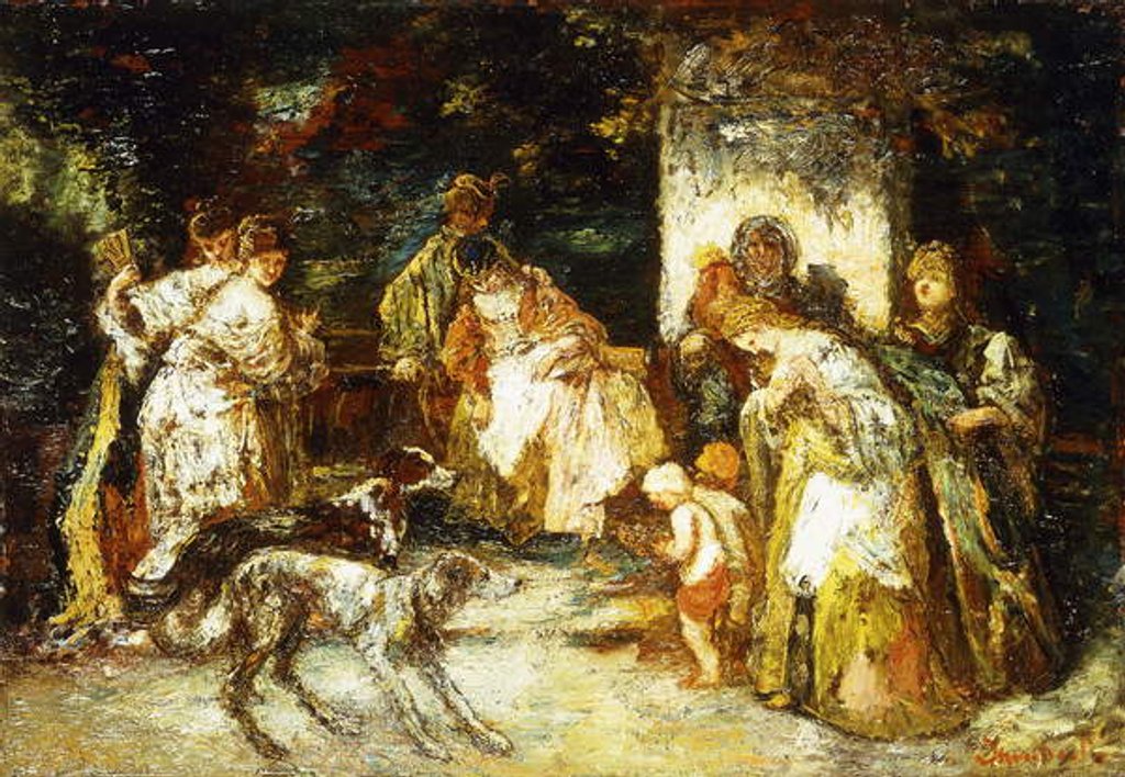 Detail of The Offering, c.1875 by Adolphe Joseph Thomas Monticelli