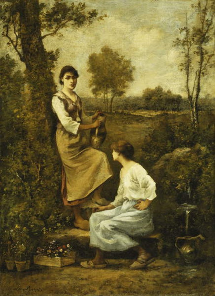 Detail of At the Well by Leon Richet
