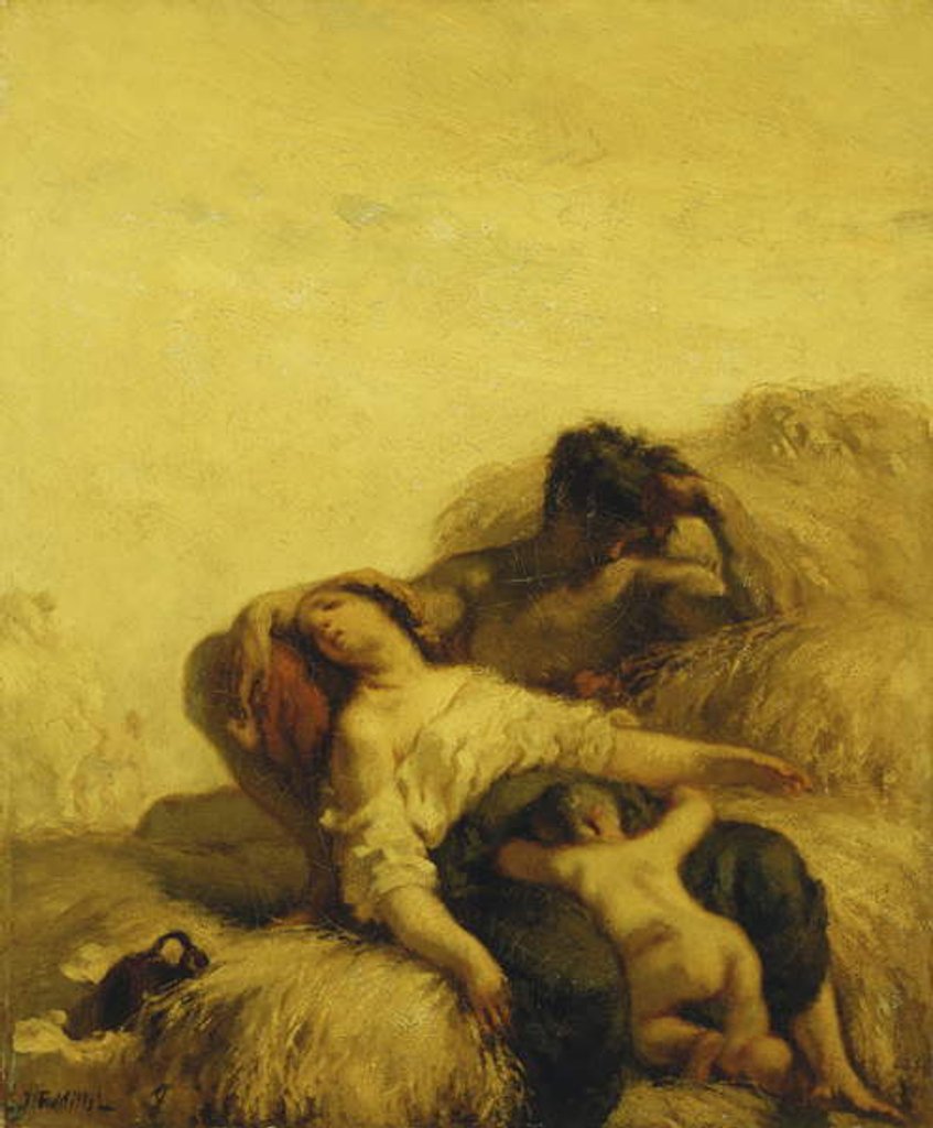 Detail of The Sleeping Reapers by Jean-Francois Millet