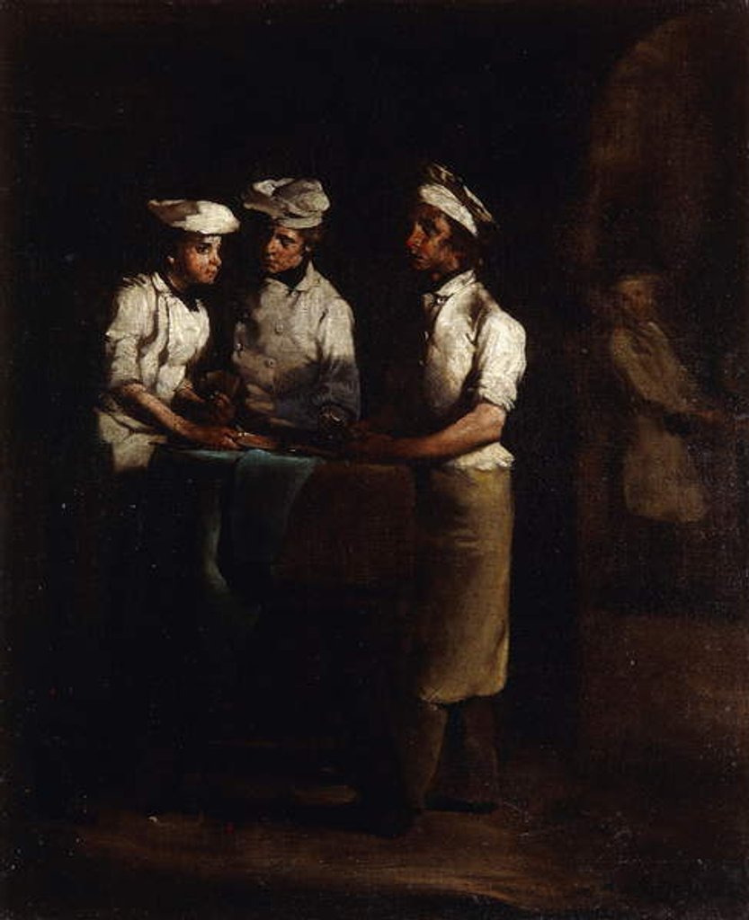Detail of The Three Cooks; Les Trois Cuisiniers by Auguste Theodule Ribot