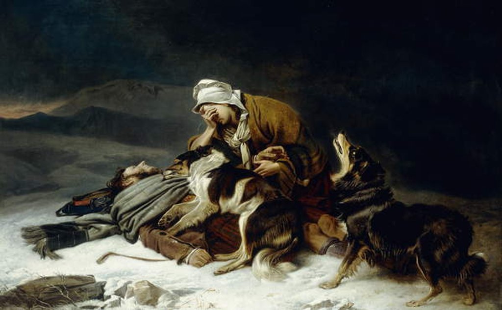 Detail of Lost in the Storm by Richard Ansdell