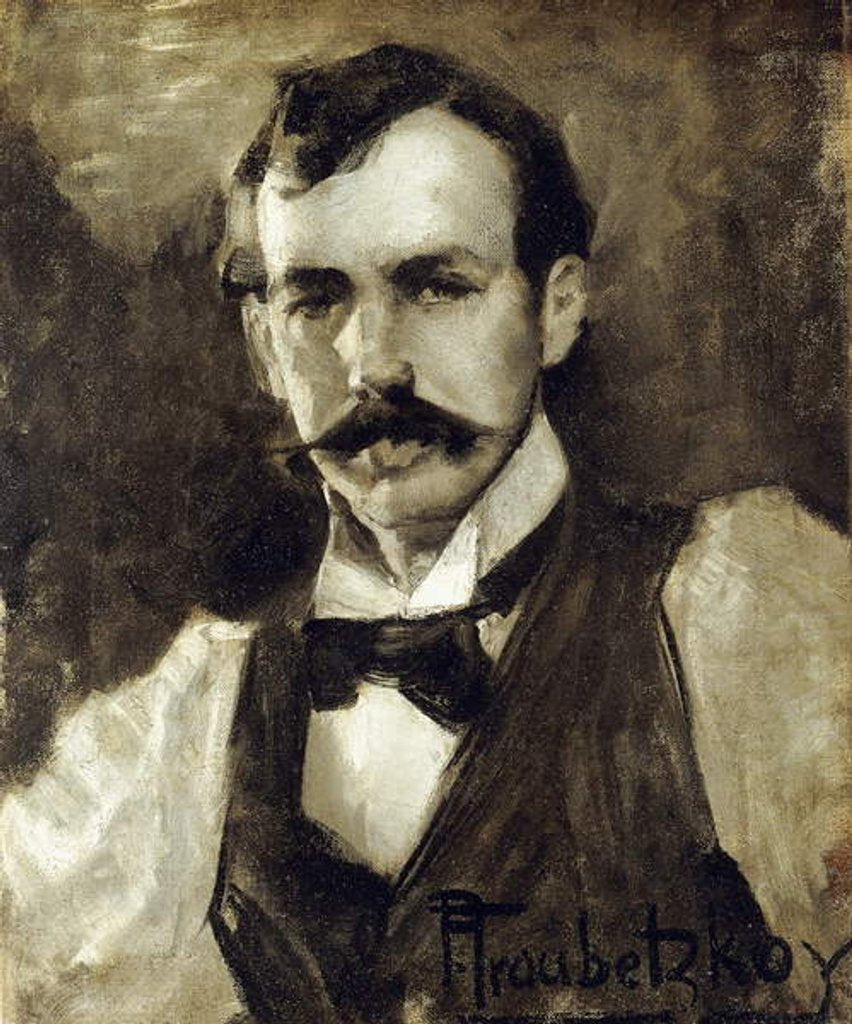 Detail of Portrait of the Painter, Sir Jebusa Shannon, R.A. by Prince Paul Petrovic Troubetzkoy