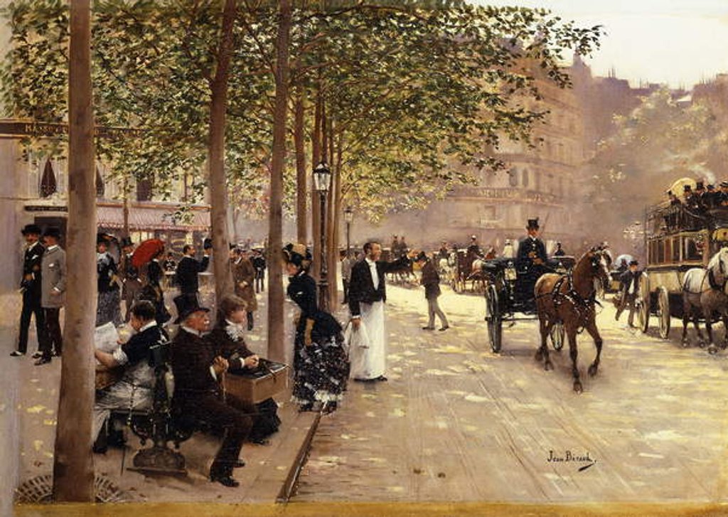 Detail of A Paris Street; Une Avenue Parisienne, c.1880 by Jean Beraud