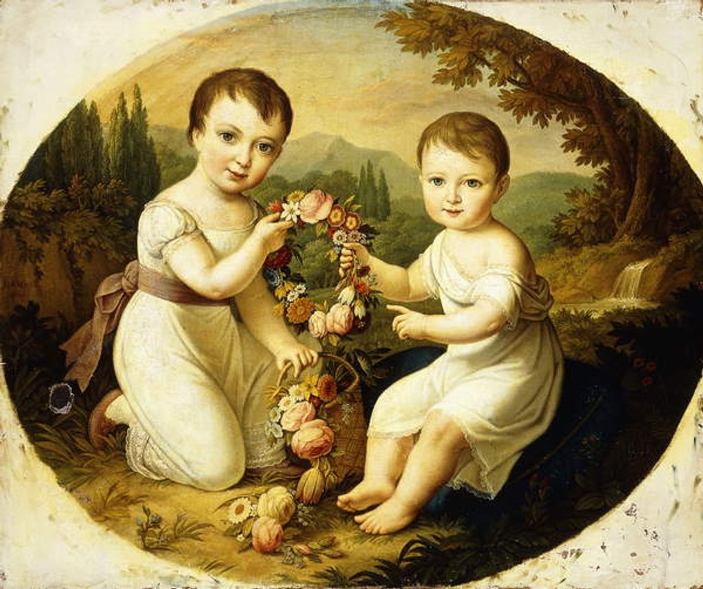 Detail of Napoleon and Josephine, 1825 by Johann Nepomuk Hofel