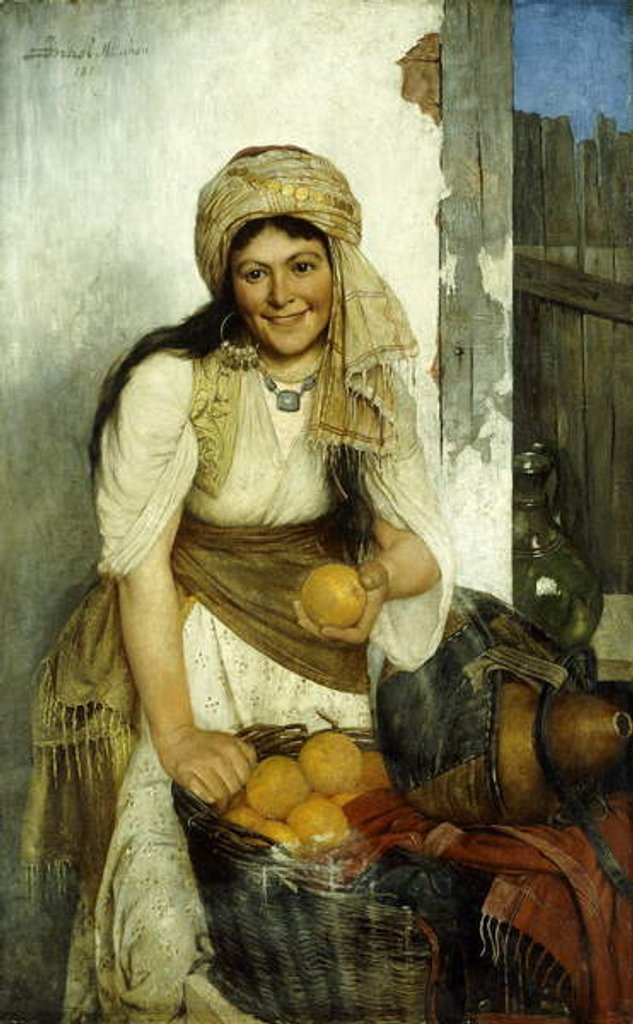 Detail of The Orange Seller, 1888 by Daniel Israel